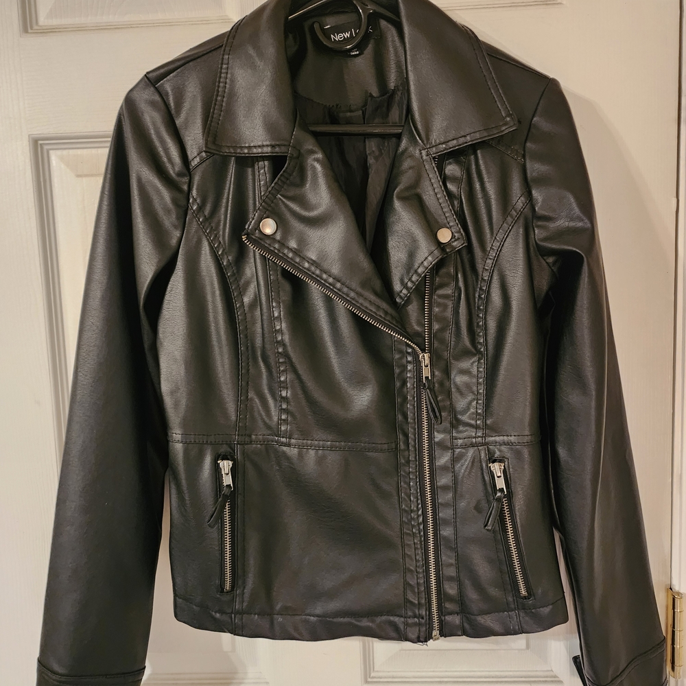 New Look Sleek Black Leather Jacket